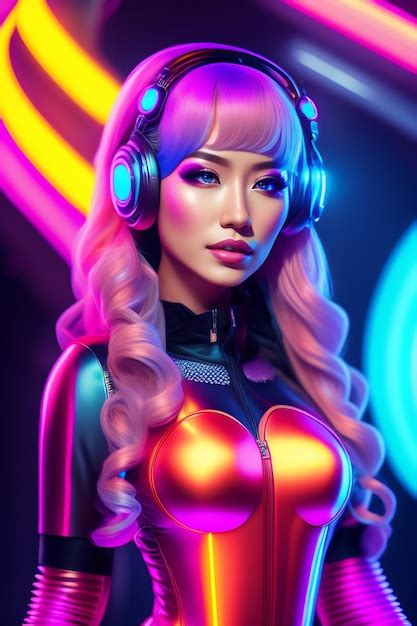 Premium Ai Image Neon Art