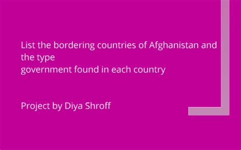 Landforms in Afghanistan by Diya Shroff on Prezi