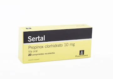 Sertal 10mg Comprimido Caja X20com Roemmers Propinox Clorhidrato