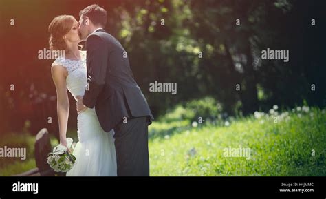 Beautiful Bride And Groom Before Wedding Stock Photo Alamy