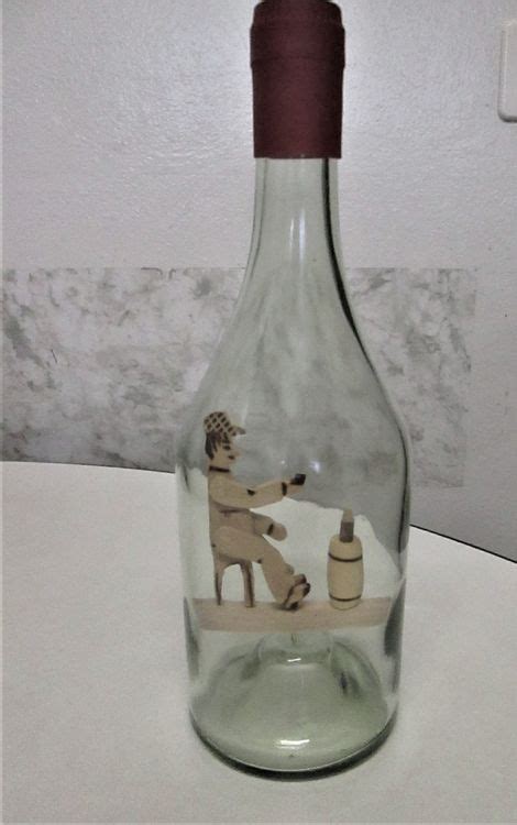 Flasche Leer Mit Holzfigur Kaufen Auf Ricardo