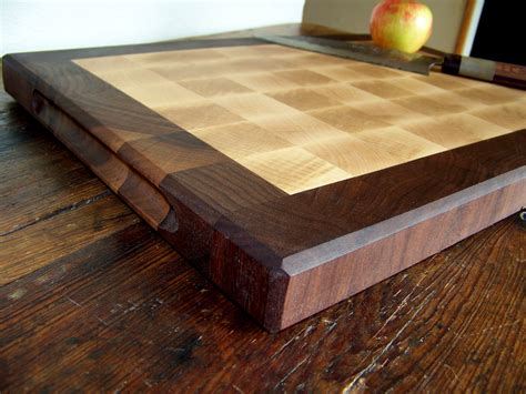 End Grain Maple With Walnut Border Cutting Board