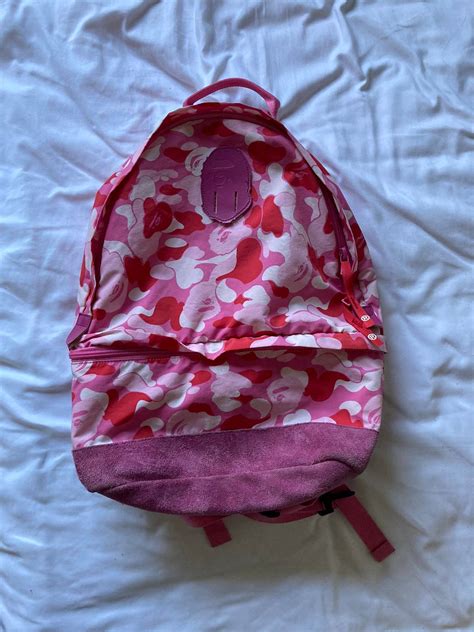 Bape Bape pink camo backpack | Grailed