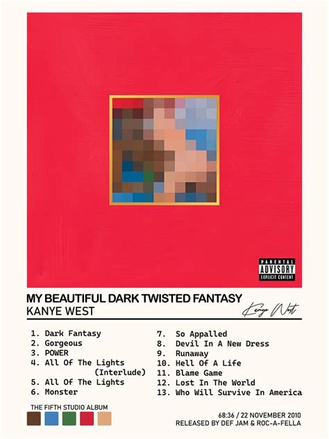 The Cover Art For My Beautiful Dark Twisted Fantasy Album Featuring An