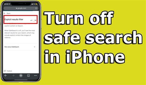 How To Turn Off Safe Search On Your Iphone Fresh Look App