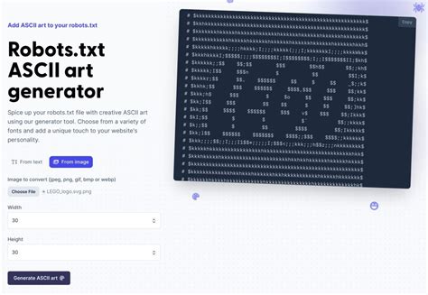 Ascii Art Generator Image Text And Robotstxt Support