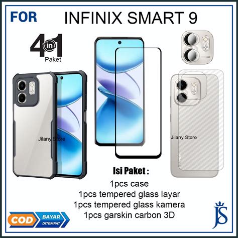 Jual PAKET IN XUNDD TEMPERED GLASS TG CAMERA DAN GARSKIN Infinix Smart Hot I Full Cover