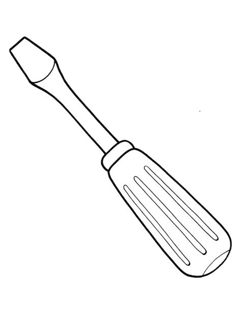 Screwdriver Coloring Pages