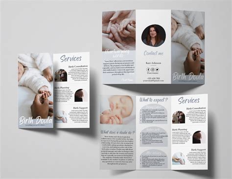 Birth Doula Brochure Template Doula Marketing Brochure Doula Business