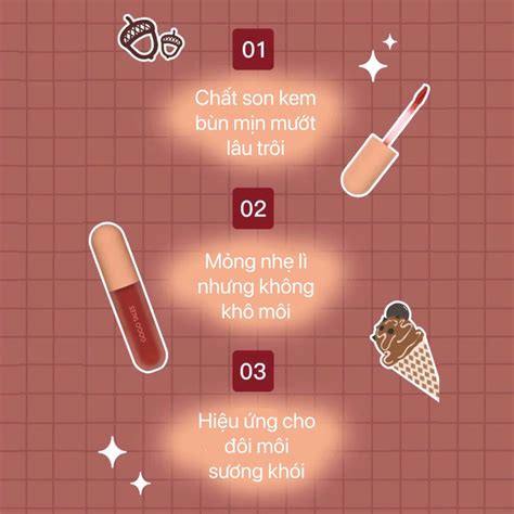 Mua Son kem bùn GOGO TALES hạt dẻ mềm mướt mịn lì lâu trôi hot trend Ice Cream Lip Puree GOGO59