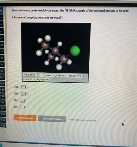 Solved Into How Many Peaks Would You Expect The H Nmr Chegg