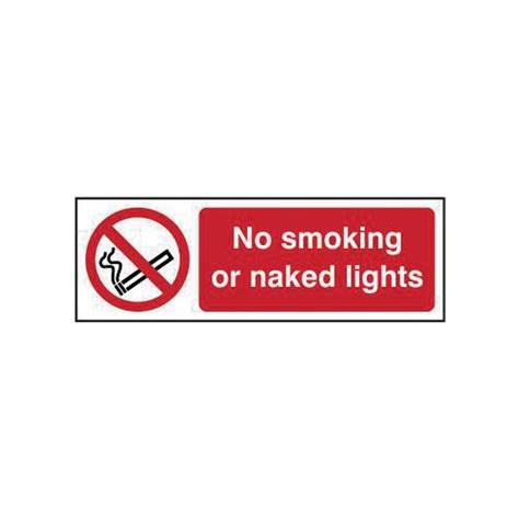 Shop Slingsby No Smoking Or Naked Lights Sign No Smoking Signs Zoro Uk Business Supplies