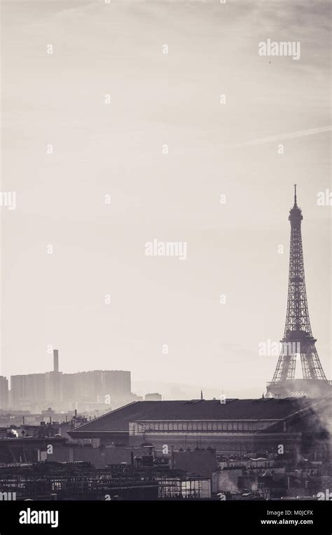 View of Paris seen from Rooftops at Sunset Stock Photo - Alamy