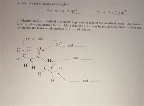 Solved b. What are the following bond angles: 160 s. 180 | Chegg.com