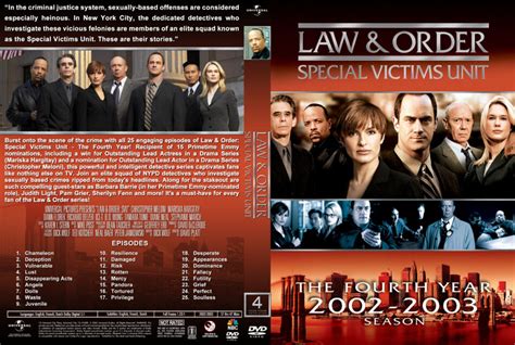 Law & Order: SVU - Season 4 dvd cover & labels (2002) R1 Custom