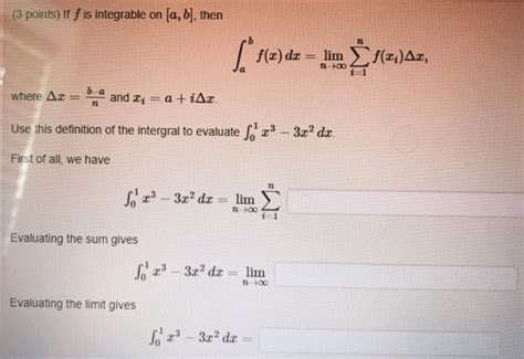 Solved Points If F Is Integrable On A B Then F Z Chegg