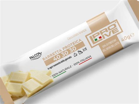 ProLive 40 30 30 Barretta Proteica Cioccolato Bianco FalcoFood