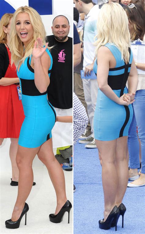 Careful How You Bend Britney Spears Wows In Curve Hugging Dress