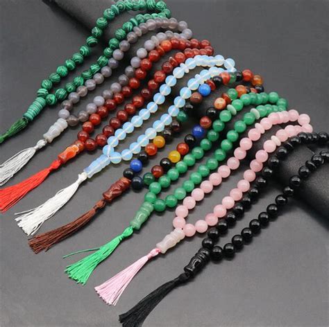 Quartz Agate Prayer Beads Allah Muhammad Islamic Prayer Rosary Muslim