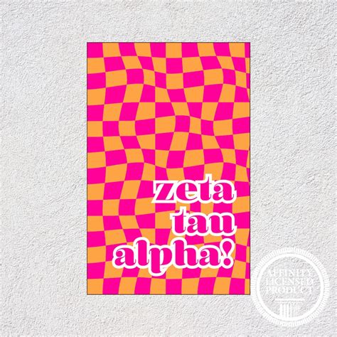 Zeta Tau Alpha Poster Set Zeta Tau Alpha Wall Art, Zeta Tau Alpha Decor ...