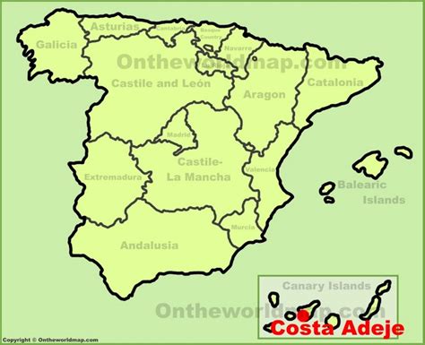 Costa Adeje location on the Spain map