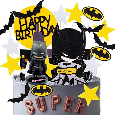 Batman Figure Batman Cupcake Topper Batman Theme Cake Decoration