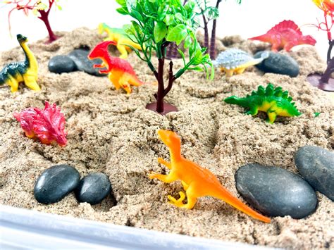 Easy Diy Dinosaur Sensory Bin Activity Idea For Kids Made In A Pinch