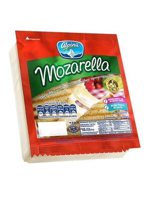 QUESO ALPINA MOZARELLA BLOQUE 250 GR