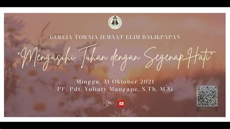 [live] Ibadah Minggu 31 Oktober 2021 Youtube