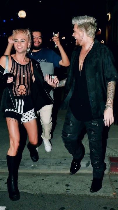 Adam Lambert Boyfriend Oliver Gliese Kissing Stepping Out For The Night