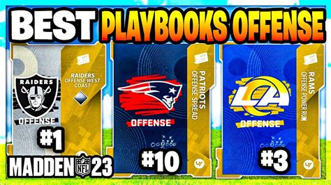 THE 10 BEST OFFENSIVE PLAYBOOKS IN MADDEN 23 BEST OFFENSE MADDEN 23