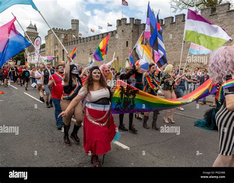 Cardiff Uk 25th Aug 2018 The 2018 Pride Cymru Parade In Cardiff