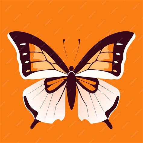 Premium Vector Monarch Butterfly In Artistic Vector Form