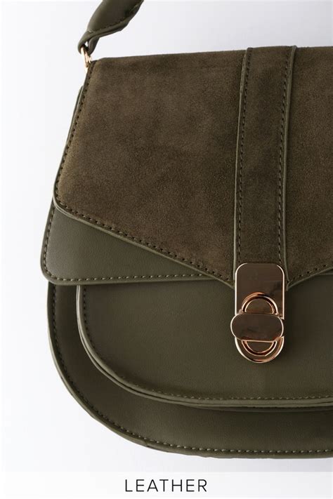 Chic Olive Green Purse - Suede Leather Purse - Top Handle Purse