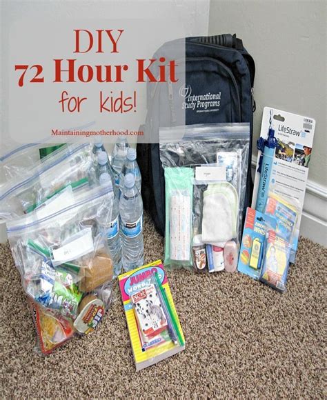 72 Hour Kit For Kids With Printable Checklists Maintaining Motherhood