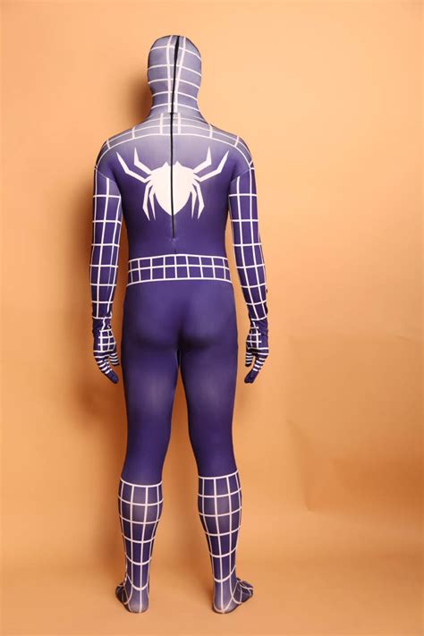 Dark Purple Spiderman Superhero Costume Superhero