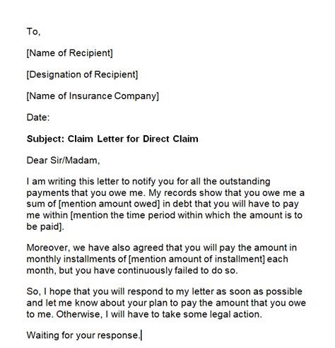 12 Free Claim Letter Examples