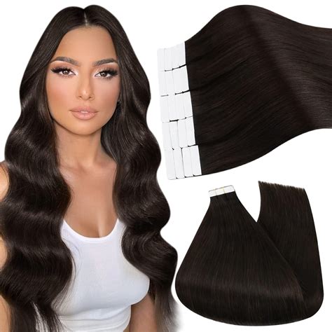 Ugeat Braun Tape Extensions Echthaar Cm Tape Haarverl Ngerung