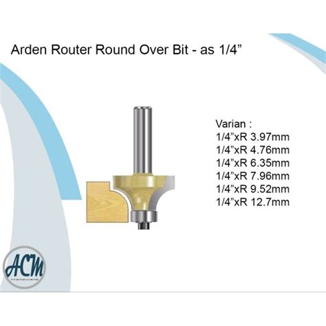 Jual Arden Router Round Over Bit Mata Profil Kayu As 1 4