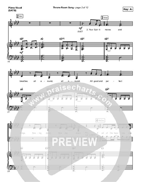 Throne Room Song Sheet Music Pdf Charity Gayle Praisecharts