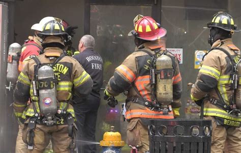 Firefighters douse 'stubborn' fire inside downtown Houston corner store