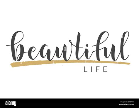 Vector Stock Illustration Handwritten Lettering Of Beautiful Life