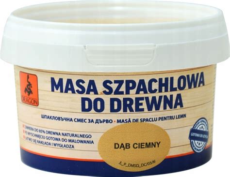 MASA SZPACHLOWA DO DREWNA DĄB CIEMNY 0 25KG DRAGON 121282 Cena