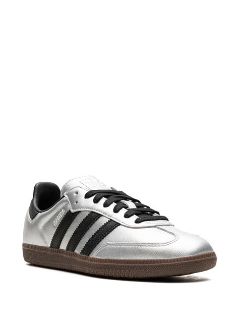 Adidas Samba OG Silver Metallic Black Gum Sneakers Silver FARFETCH