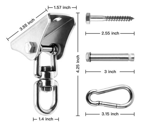 Kit Para Colgar Hamacas Capacidad De 1000 Lb Perchas Cuotas Sin