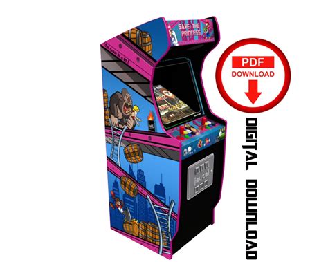 Donkey Kong Arcade Cabinet Machine Artwork Graphics Vinyl, Arcade ...