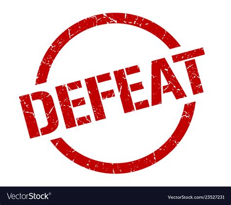 Defeat stamp Royalty Free Vector Image - VectorStock