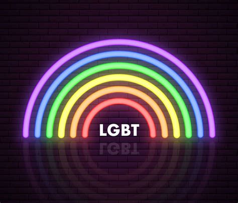 Lgbt Ne N Arco Iris Signo Lgbt Orgullo Mes Lesbiana Gay Bisexual Transg Nero Arco Iris Amor