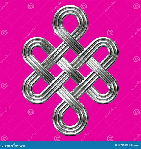 Silver Eternal Knot Charm Symbol Stock Photo - Image: 43759299