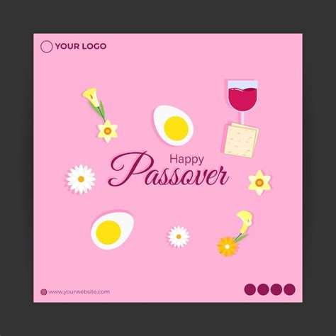 Premium Vector Vector Illustration Happy Passover Greeting